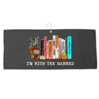 I'm With The Banned Banned Books Reading Books Large Microfiber Waffle Golf Towel