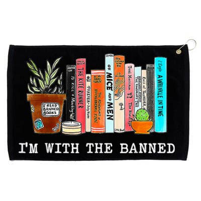 I'm With The Banned Banned Books Reading Books Grommeted Golf Towel