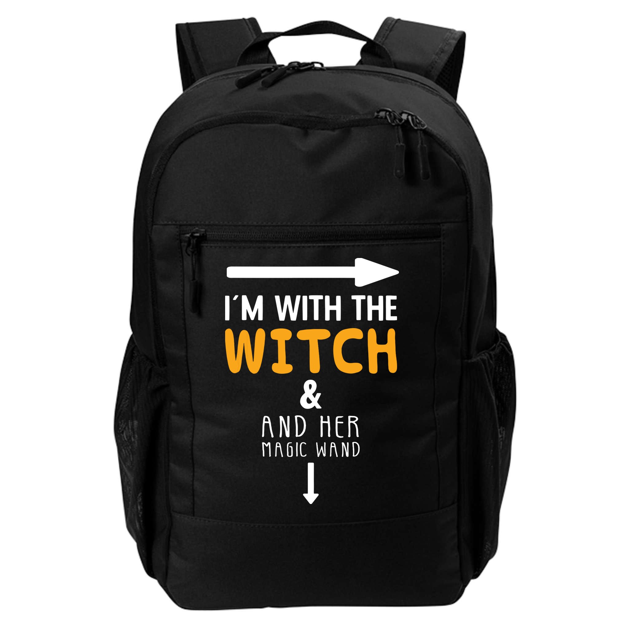 Im With The Witch Couples Costume For Halloween Backpack