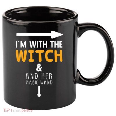 Im With The Witch Couples Costume For Halloween 11oz C Handle Ceramic Mug