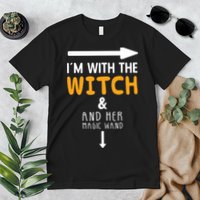 Im With The Witch Couples Costume For Halloween Premium T-Shirt