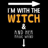 Im With The Witch Couples Costume For Halloween Premium T-Shirt