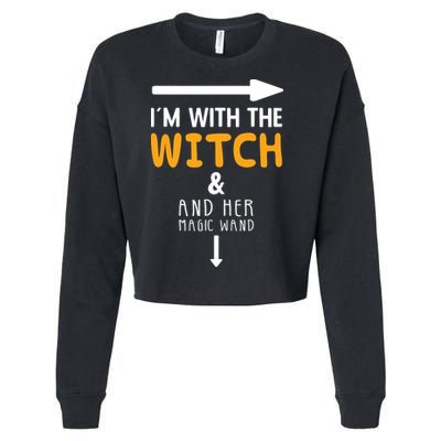 Im With The Witch Couples Costume For Halloween Cropped Pullover Crew
