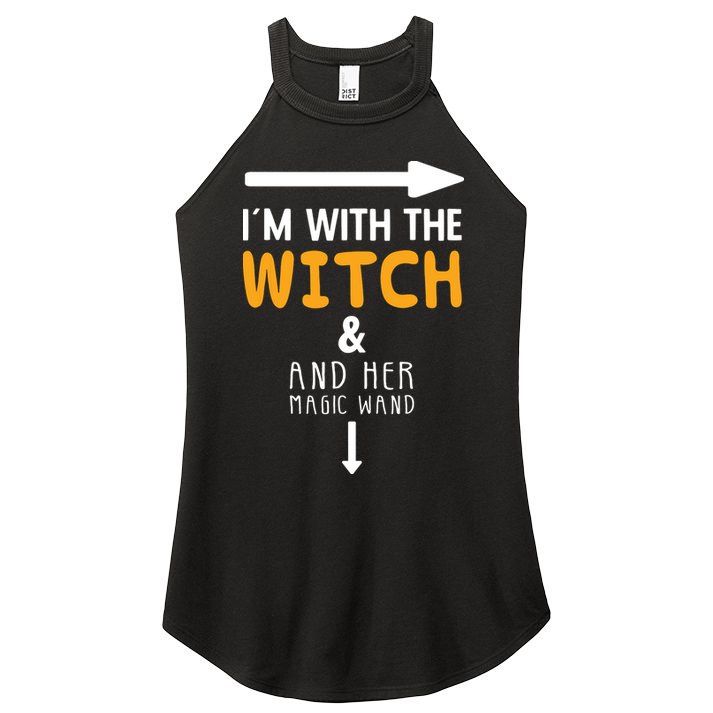 Im With The Witch Couples Costume For Halloween Women's Perfect Tri Rocker Tank