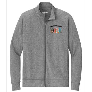 Im With The Banned Funny Book Readers I Read Banned Books Design Stretch Full-Zip Cadet Jacket