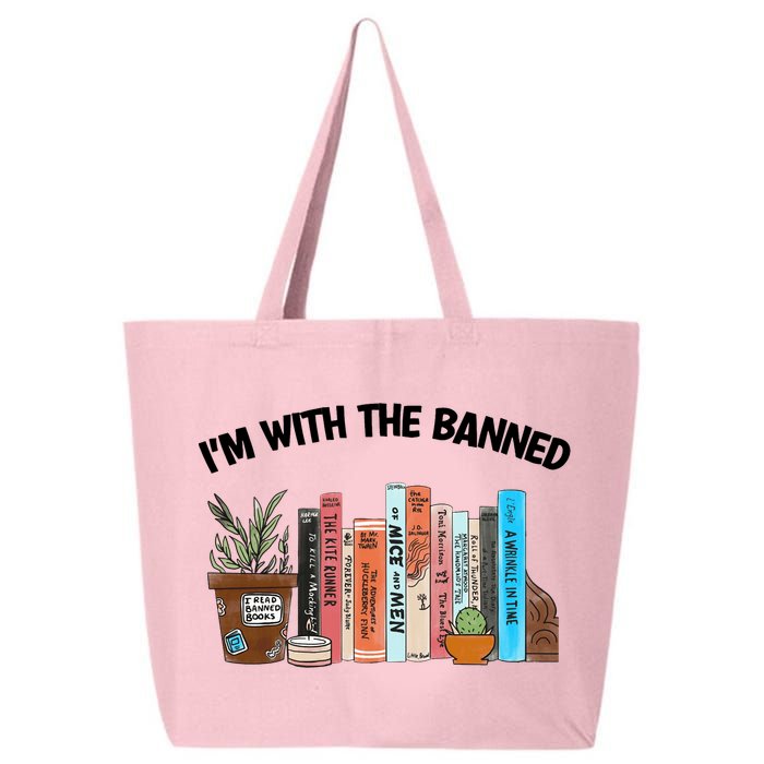 Im With The Banned Funny Book Readers I Read Banned Books Design 25L Jumbo Tote