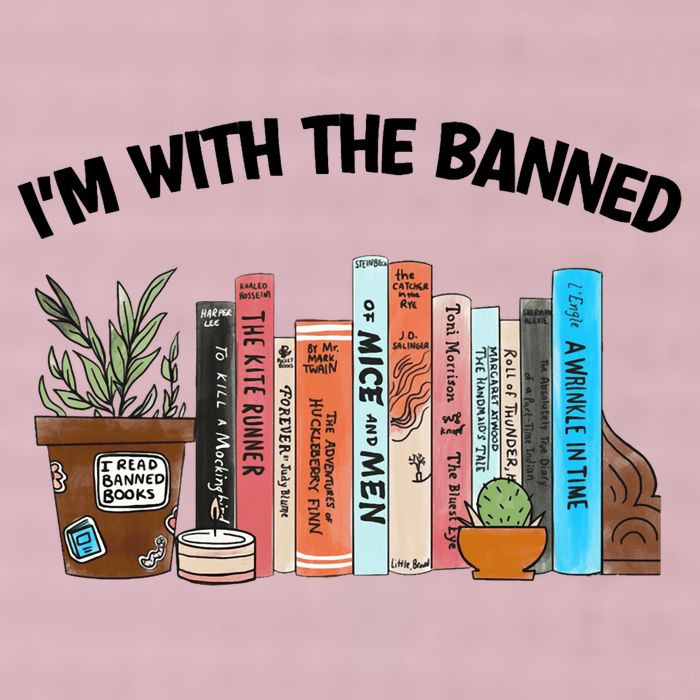 Im With The Banned Funny Book Readers I Read Banned Books Design 25L Jumbo Tote