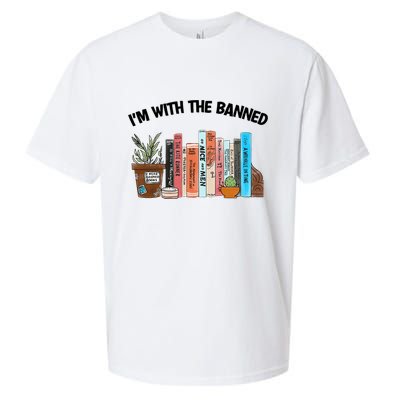 Im With The Banned Funny Book Readers I Read Banned Books Design Sueded Cloud Jersey T-Shirt