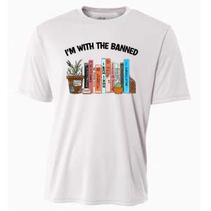 Im With The Banned Funny Book Readers I Read Banned Books Design Cooling Performance Crew T-Shirt