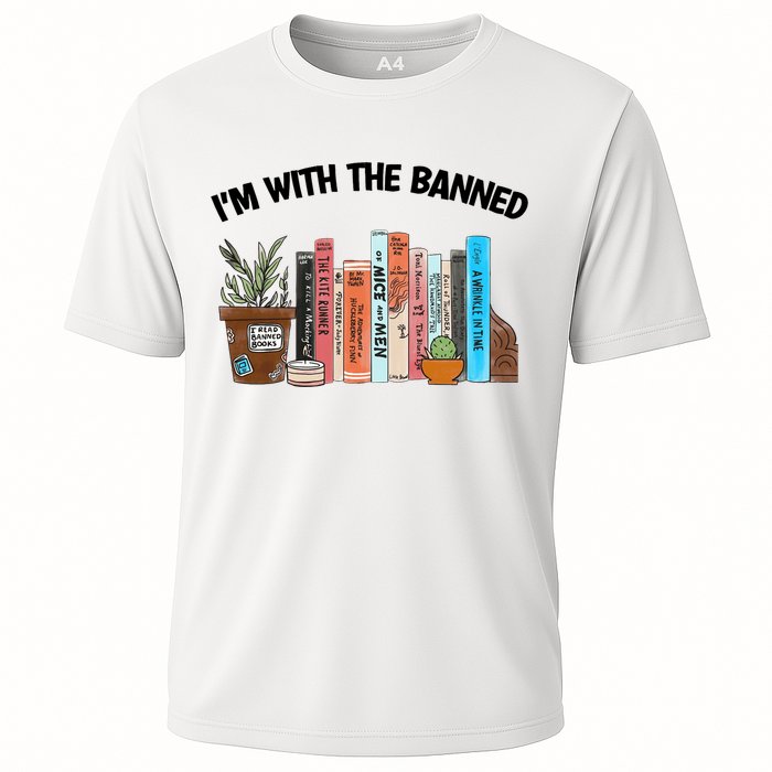 Im With The Banned Funny Book Readers I Read Banned Books Design Cooling Performance Crew T-Shirt