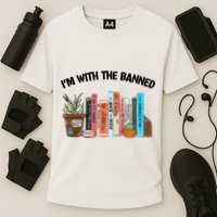 Im With The Banned Funny Book Readers I Read Banned Books Design Cooling Performance Crew T-Shirt