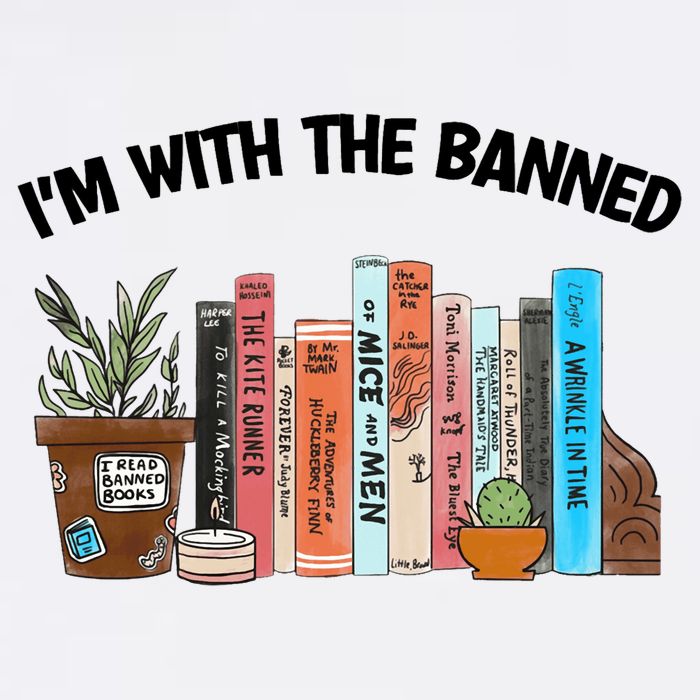 Im With The Banned Funny Book Readers I Read Banned Books Design Cooling Performance Crew T-Shirt