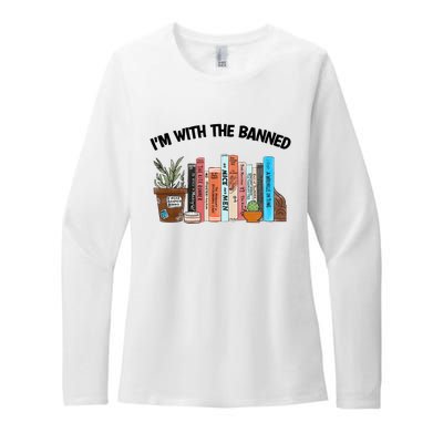 Im With The Banned Funny Book Readers I Read Banned Books Design Womens CVC Long Sleeve Shirt