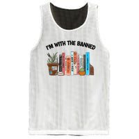 Im With The Banned Funny Book Readers I Read Banned Books Design Mesh Reversible Basketball Jersey Tank