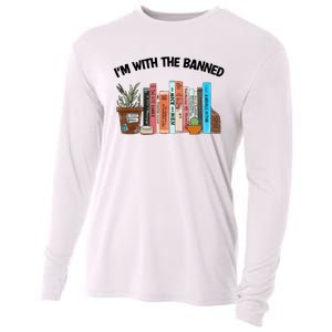 Im With The Banned Funny Book Readers I Read Banned Books Design Cooling Performance Long Sleeve Crew