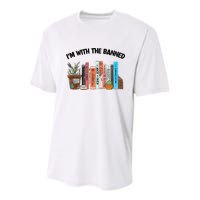 Im With The Banned Funny Book Readers I Read Banned Books Design Youth Performance Sprint T-Shirt