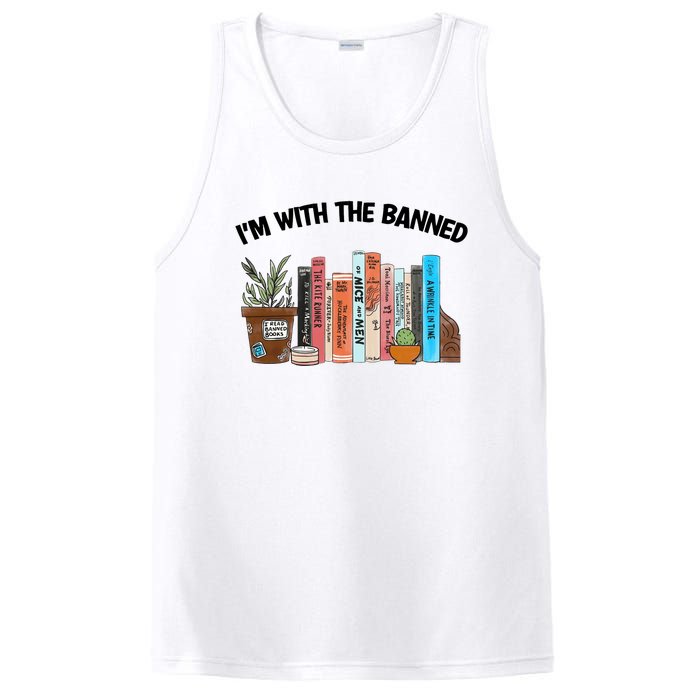 Im With The Banned Funny Book Readers I Read Banned Books Design PosiCharge Competitor Tank