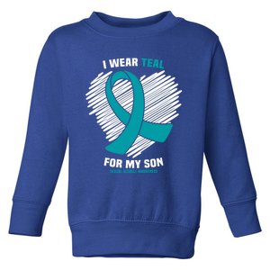 I Wear Teal For My Son Sexual Assault Awareness Gift Toddler Sweatshirt