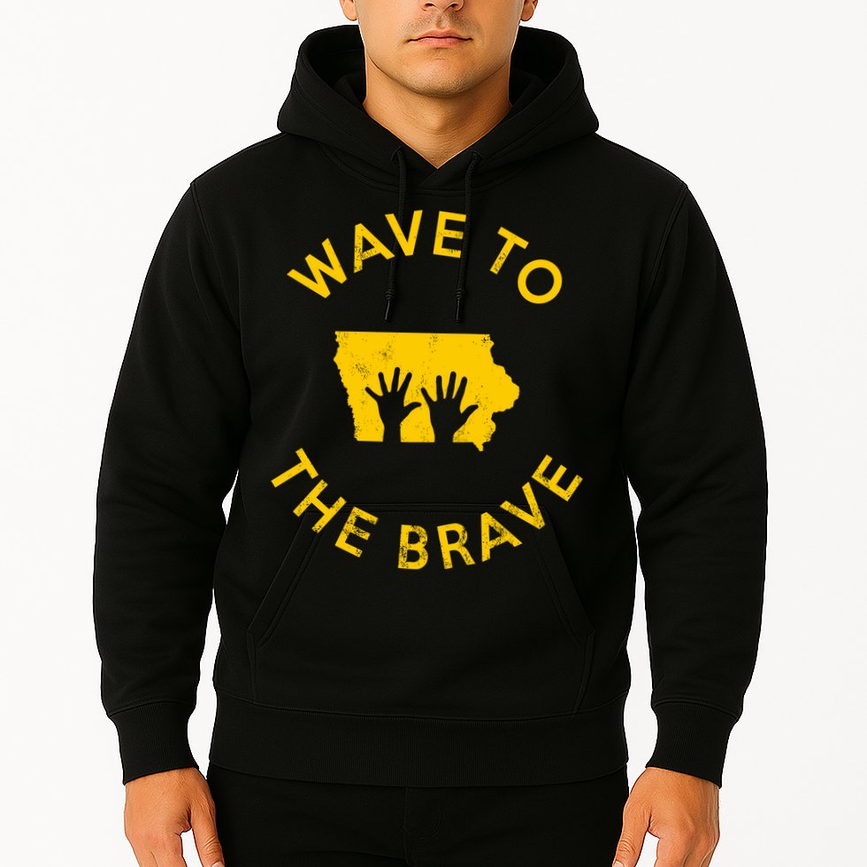 Iowa Wave To The Brave Football Childrens Hospital Hoodie