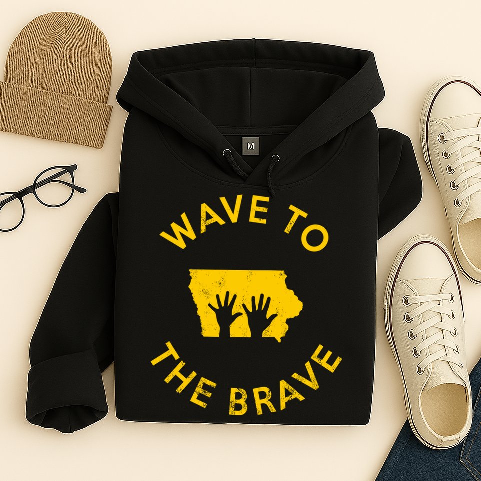 Iowa Wave To The Brave Football Childrens Hospital Hoodie