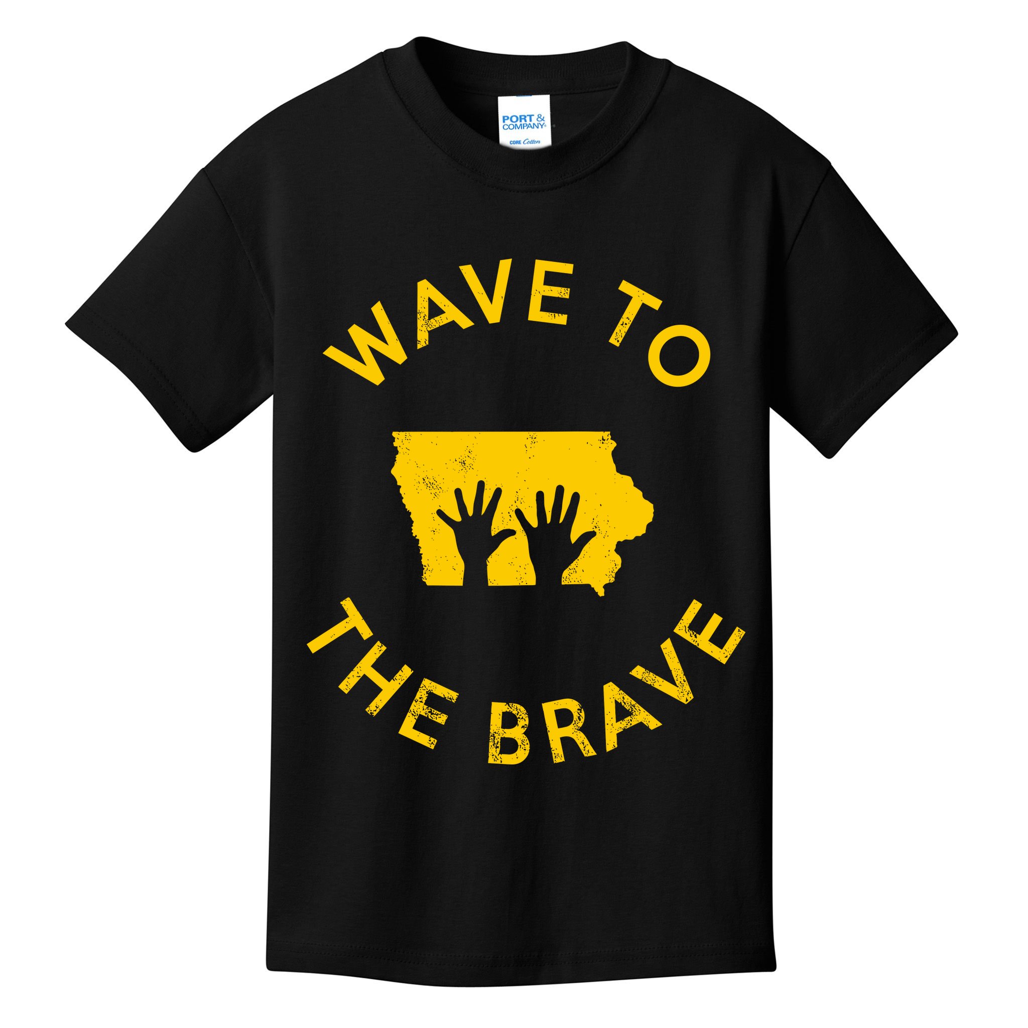Iowa Wave To The Brave Football Childrens Hospital Kids T-Shirt