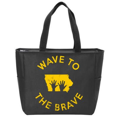 Iowa Wave To The Brave Football Childrens Hospital Zip Tote Bag