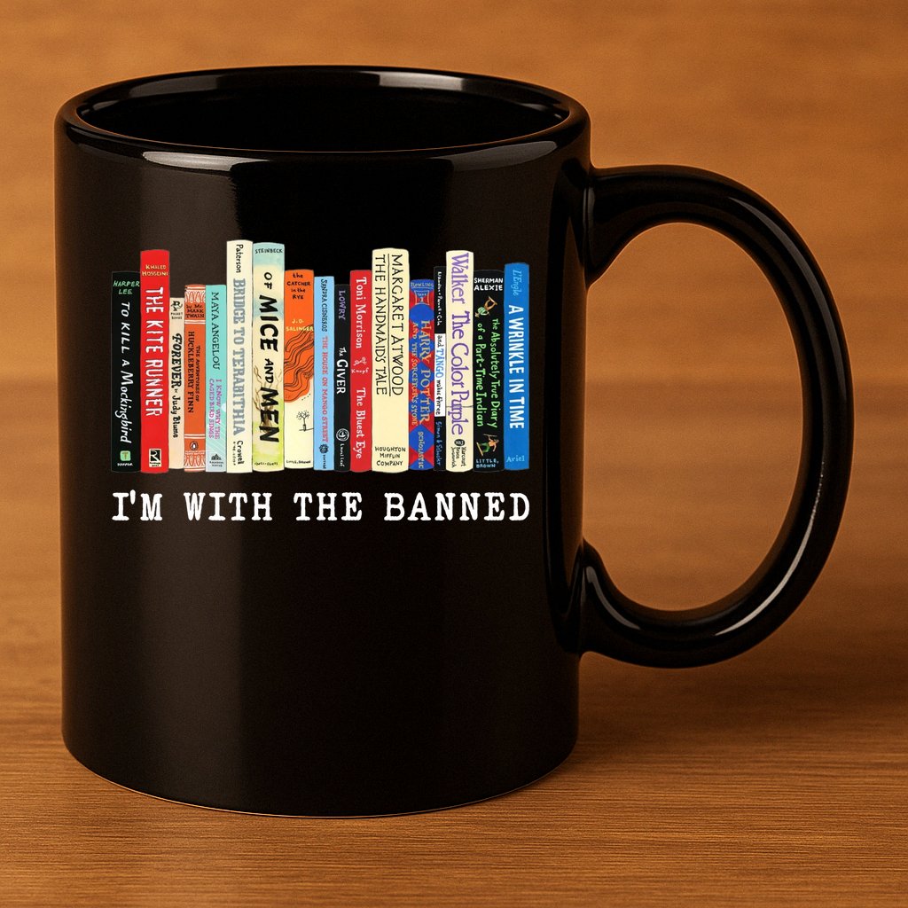 I'm With The Banned 11oz C Handle Ceramic Mug