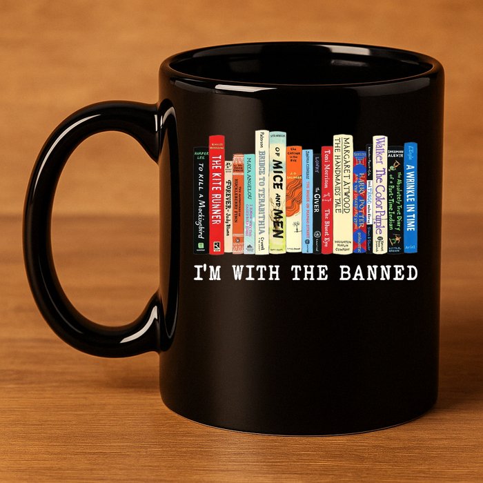 I'm With The Banned 11oz C Handle Ceramic Mug