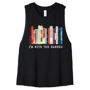 I'm With The Banned Women's Racerback Cropped Tank