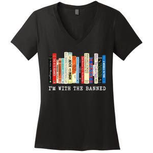 I'm With The Banned Women's V-Neck T-Shirt