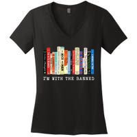 I'm With The Banned Women's V-Neck T-Shirt