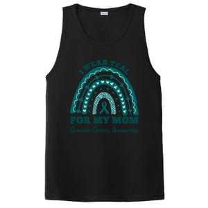 I Wear Teal For My Mom Ovarian Cancer Awareness Rainbow Gift PosiCharge Competitor Tank