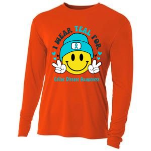 I Wear Teal For Celiac Disease Awareness Gift Cooling Performance Long Sleeve Crew