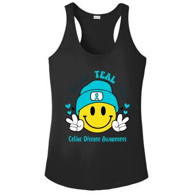 I Wear Teal For Celiac Disease Awareness Gift Ladies PosiCharge Competitor Racerback Tank