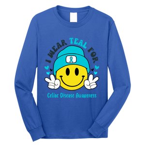 I Wear Teal For Celiac Disease Awareness Gift Long Sleeve Shirt