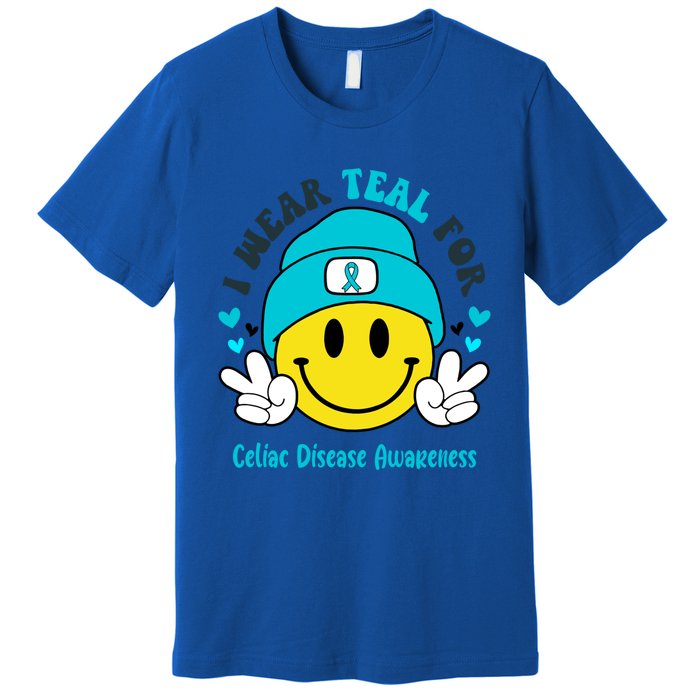 I Wear Teal For Celiac Disease Awareness Gift Premium T-Shirt