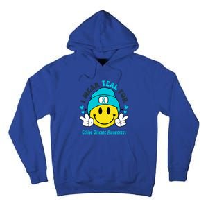 I Wear Teal For Celiac Disease Awareness Gift Tall Hoodie