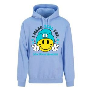 I Wear Teal For Celiac Disease Awareness Gift Unisex Surf Hoodie