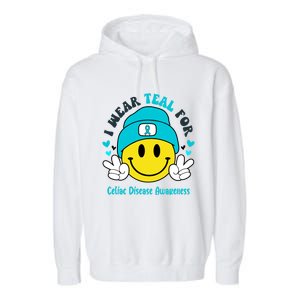 I Wear Teal For Celiac Disease Awareness Gift Garment-Dyed Fleece Hoodie