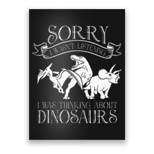 I Was Thinking About Dinosaurs Reptile Dinosaur Poster