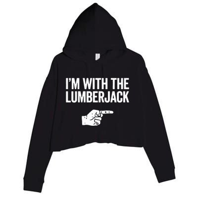 I'm With The Lumberjack Matching VNeck Crop Fleece Hoodie