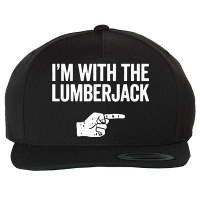 I'm With The Lumberjack Matching VNeck Wool Snapback Cap