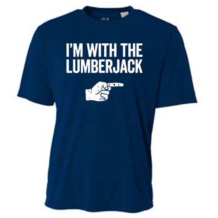 I'm With The Lumberjack Matching VNeck Cooling Performance Crew T-Shirt