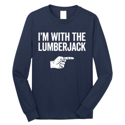 I'm With The Lumberjack Matching VNeck Long Sleeve Shirt