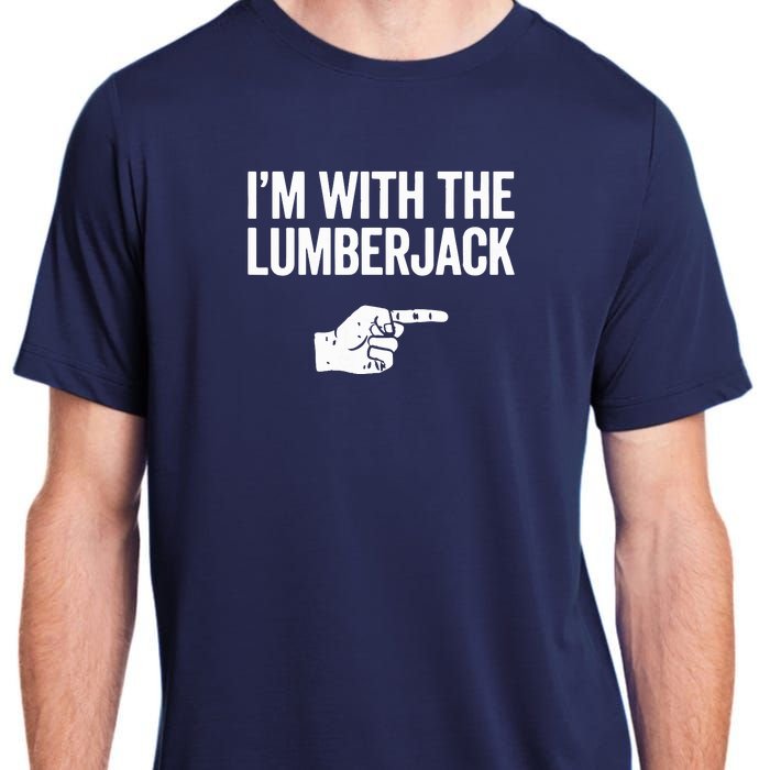 I'm With The Lumberjack Matching VNeck Adult ChromaSoft Performance T-Shirt