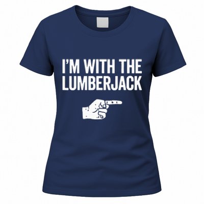 I'm With The Lumberjack Matching VNeck Women's T-Shirt