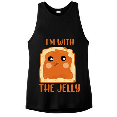 Im With The Jelly Peanut Butter Jelly Couple Copy Ladies PosiCharge Tri-Blend Wicking Tank