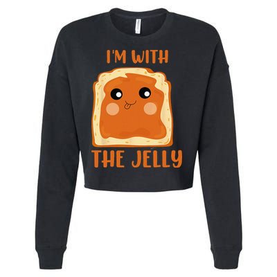 Im With The Jelly Peanut Butter Jelly Couple Copy Cropped Pullover Crew