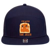 Im With The Jelly Peanut Butter Jelly Couple Copy 7 Panel Mesh Trucker Snapback Hat