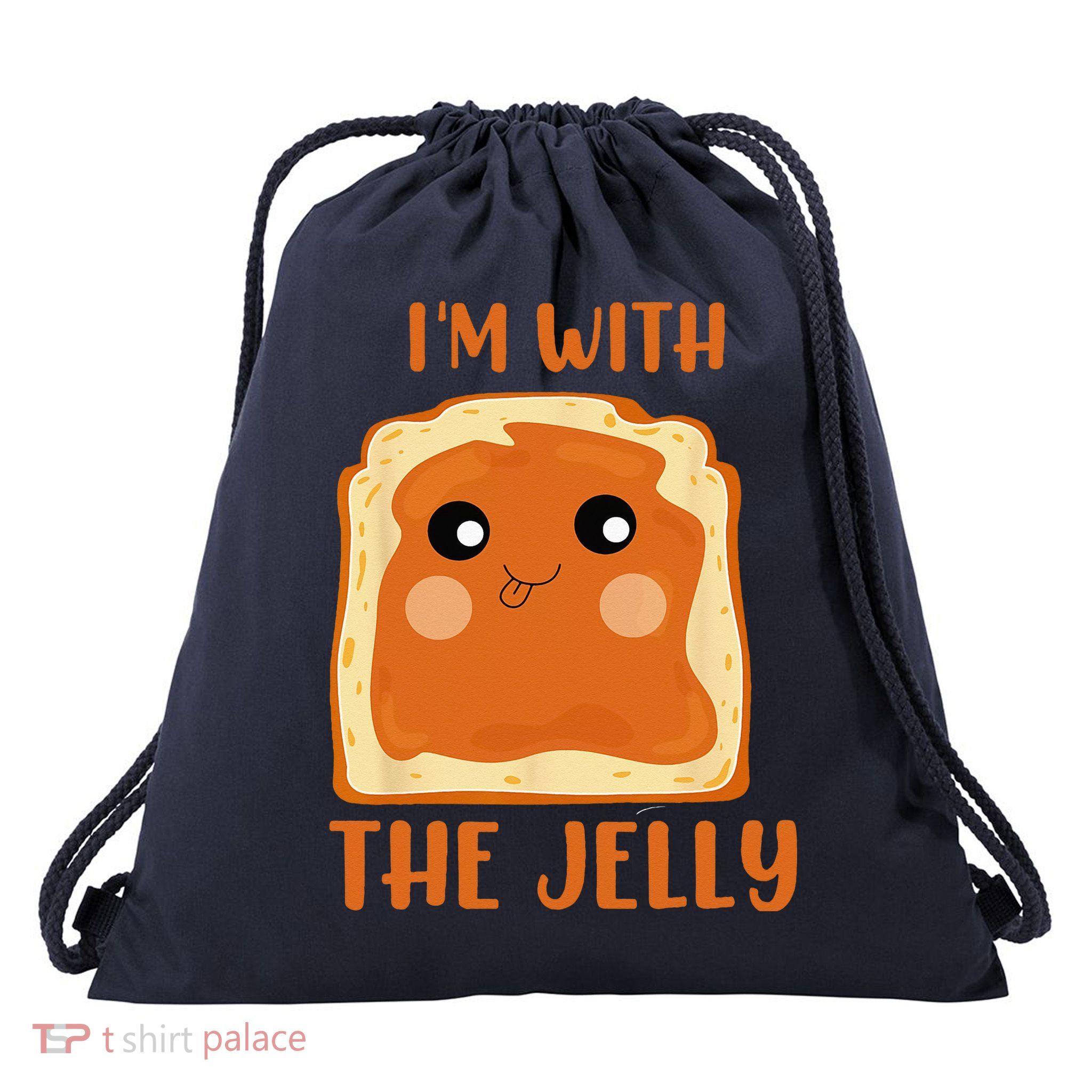 Im With The Jelly Peanut Butter Jelly Couple Copy Drawstring Bag